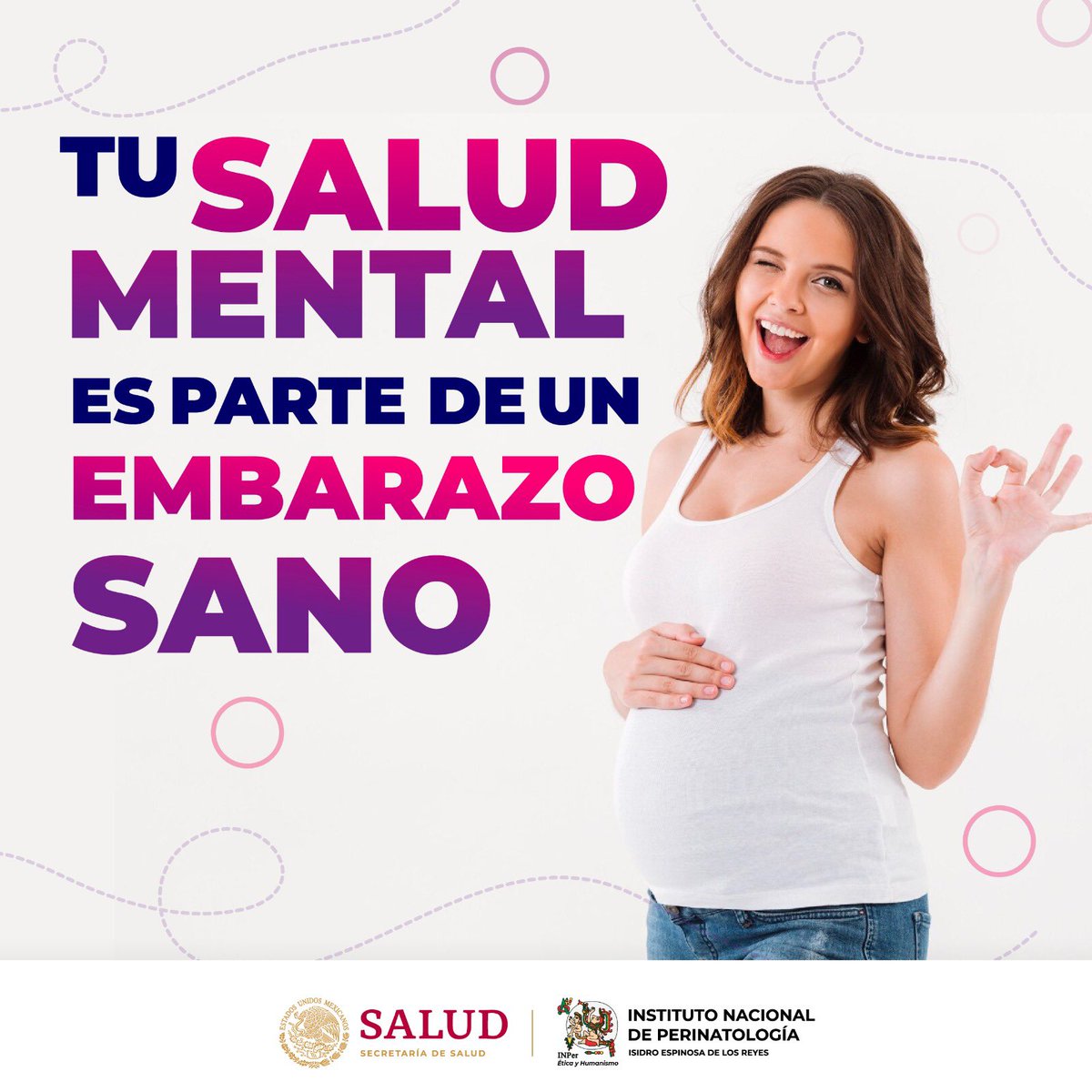 INPer_mx's tweet photo. La Salud Mental es parte de un embarazo sano

#DíaMundialdelaSaludMental #SaludMental #SaludMentalenelEmbarazo #EmbarazoSano #SaludMentalPerinatal #estrés #ansiedad #depresión #depresiónpostparto https://t.co/w8aCjidtc2