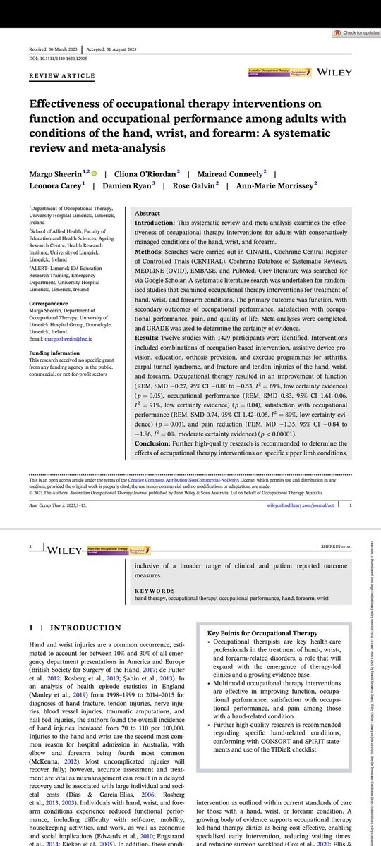 Delighted to share our findings on the effectiveness of occupational therapy for those presenting acutely with a hand injury 🤚 @AusOTJournal @DrAnnMarieMorrs @galvin_rose
@damienryan03 @leonora_ot //acrobat.adobe.com/id/urn:aaid:sc:EU:2dc7f58f-fb41-43b0-b90b-2c2cf6cf4dde