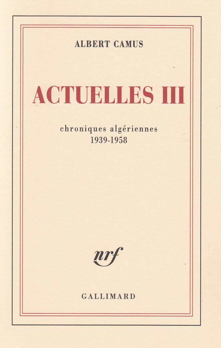 "Quelle que soit la cause que l'on défend, elle restera toujours
déshonorée par le massacre aveugle d'une foule innocente où le tueur sait d'avance qu'il atteindra la femme et l'enfant"
— Albert Camus
