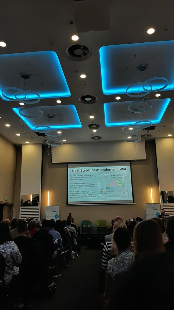 Jacopo_eu's tweet photo. Keynote speech by @etbrooking about how the ongoing Russo-Ukrainian war of attrition is reshaping our understanding and conduct of contemporary warfare.
#Day1 #Disinfo2023 #AnnualConference #Disinformation #Krakow #EUDisinfoLab #UkraineWar #ContemporaryWarfare https://t.co/7C5jmt55cW