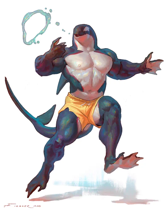 Day 11 of Weretober 2023! Orca!