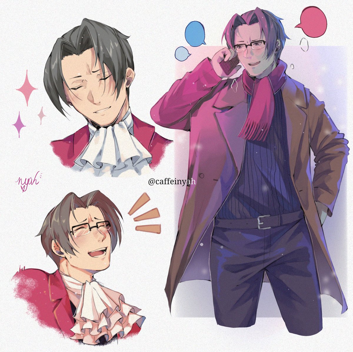 caffeinyah's tweet photo. (s)miles‼️ #AceAttorney https://t.co/UnjI0aj2k5