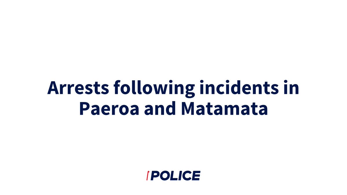 Matamata Police have arrested three offenders who targeted service stations in Paeroa and Matamata yesterday.

The three, aged between 15 and 18 years old, have been charged with Aggravated Robbery, Burglary and Unlawfully Using a Motor Vehicle.

🔗 police.govt.nz/news/release/a…