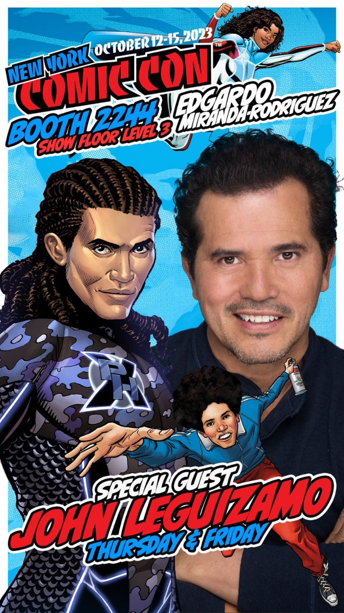 JohnLeguizamo's tweet photo. Tomorrow live at #comicconny #comiconnyc #comicconnyc2023
Find me I will be signing and taking selfies! Meet and greet! Only there Thursday and Friday oct 12-13th https://t.co/gbXY1ll8Nv