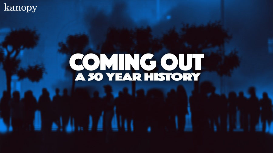 Kanopy's tweet image. For #NationalComingOutDay, we&apos;d like to present COMING OUT: A 50 YEAR HISTORY (2017). To view this documentary in which young people interview LGBTQ elders who came out in different historical eras, go to kanopy.com/product/coming…. #filmsthatmatter Available: 🇺🇸