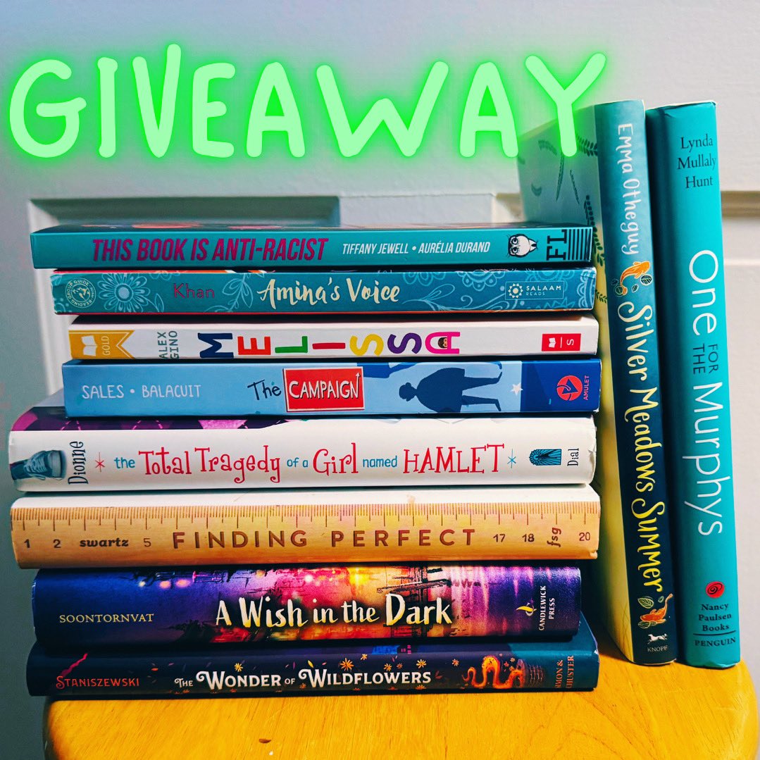 Hey, teachers, librarians, educators & parents! It’s a middle-grade #giveaway Wednesday! I need to find these 10 middle-grade books a new home! Follow & RT by Saturday, 10/14 to enter for a chance to add these great books 📚📚 to your collection! #FunkGiveaways