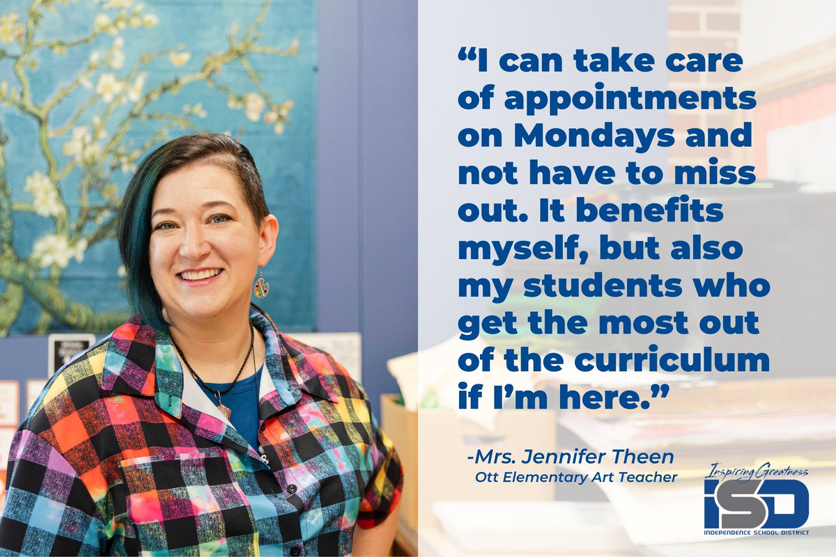 The ISD is pre-hiring teachers for the 2024-2025 school year! Come work for a district that’s supporting our staff with great benefits, including the four-day work week. #ISDstrong
Apply:  ISDschools.org/careers