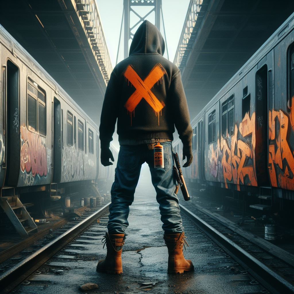 Ecko_GettingUp's tweet image. Marc Eckō’s Getting Up: Contents Under Pressure through Bing Image Creator, part 2. #GettingUp #StillFree #PS2 #Xbox #Graffiti