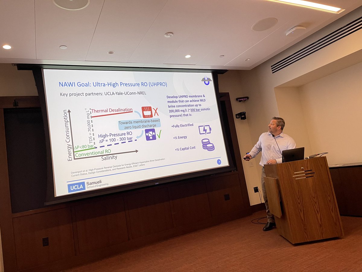 Thank you Prof. Eric Hoek (@HoekNanoMeTeR) for the great Henske Distinguished Lecture today at @YaleEnvEng on next-generation membrane materials.   The students and faculty also enjoyed the meetings with you.   @UCLAengineering @YaleSEAS