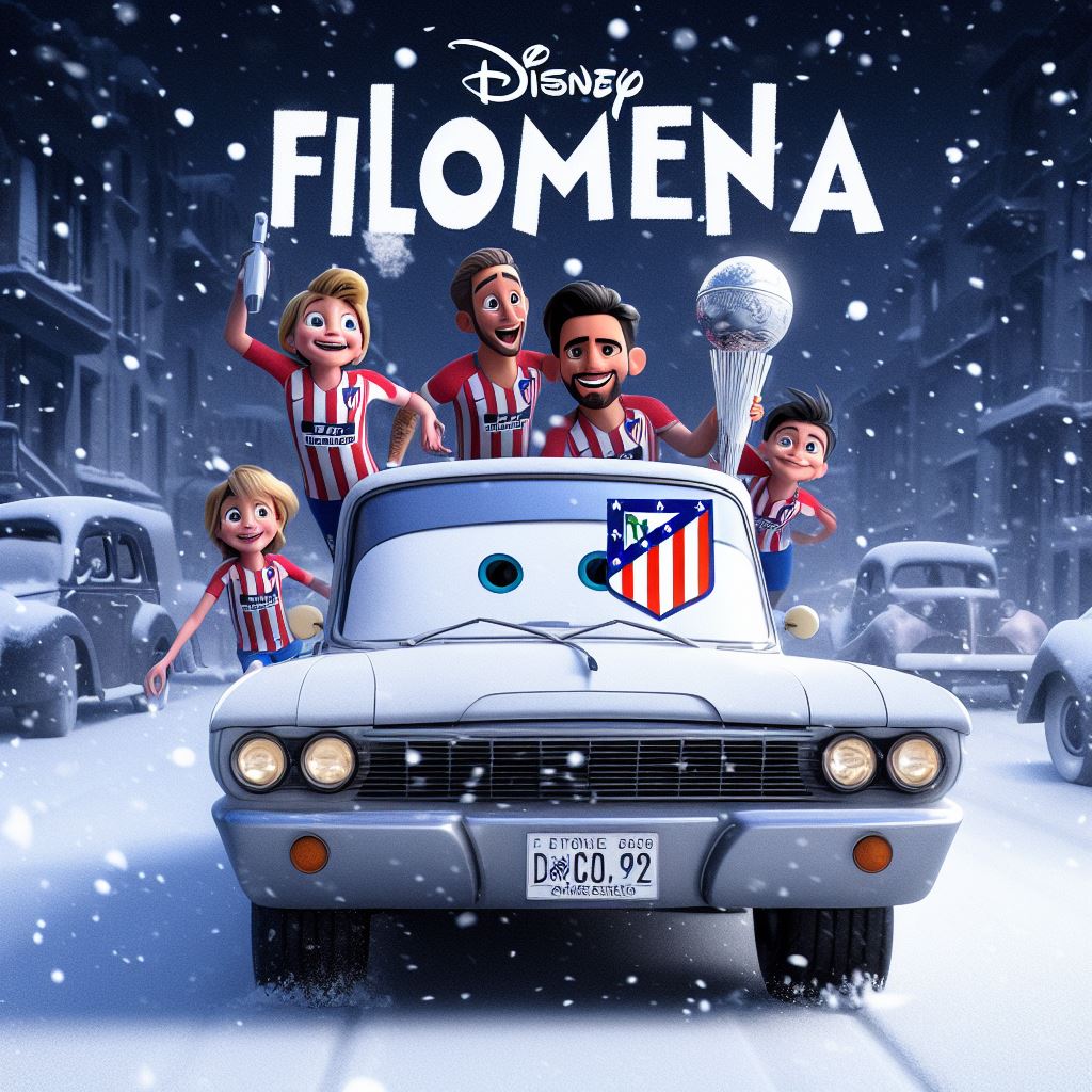 CLASS1NHO's tweet photo. Me apetece crear un hilo de momentos randoms del Atleti hechos película de Disney, aporten, empiezo yo, va:

4 Chalaos en un panda dispuestos a traer el título a casa. https://t.co/qSssiqcWze