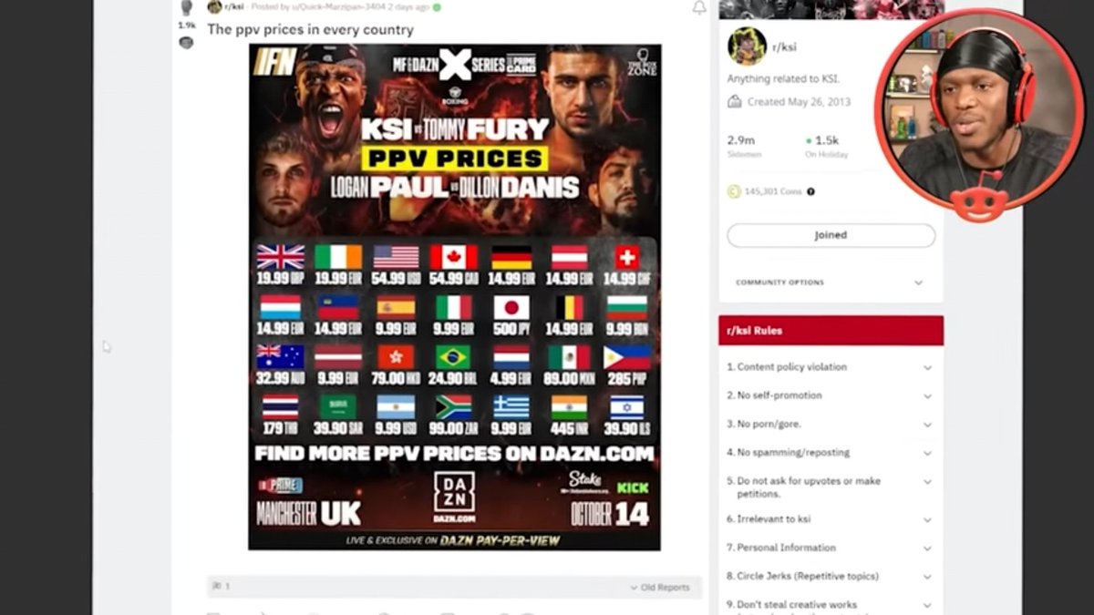 BoxZoneofficial's tweet photo. My poster made it onto @KSI's latest reddit video‼️LFG 🔥🔥🔥
#KSI #BoxZone #GOAT #KSIFury #PrimeCard #Misfitsboxing #fyp https://t.co/SCYcRCC2BR