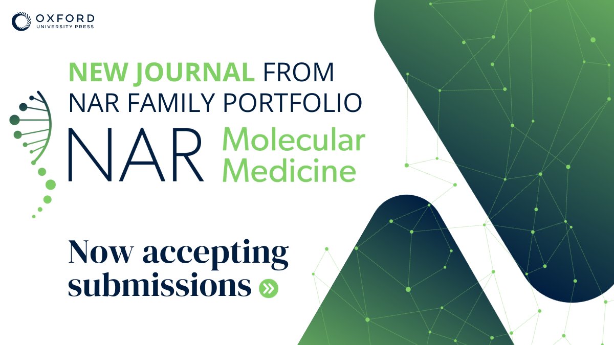 Calling all researchers in the field of nucleic acids and molecular medicine! 🧬 Introducing NAR Molecular Medicine from the @NAR_Open family of journals. Submit your research &amp; let's advance science together. Learn more: oxford.ly/3FcyN7n
