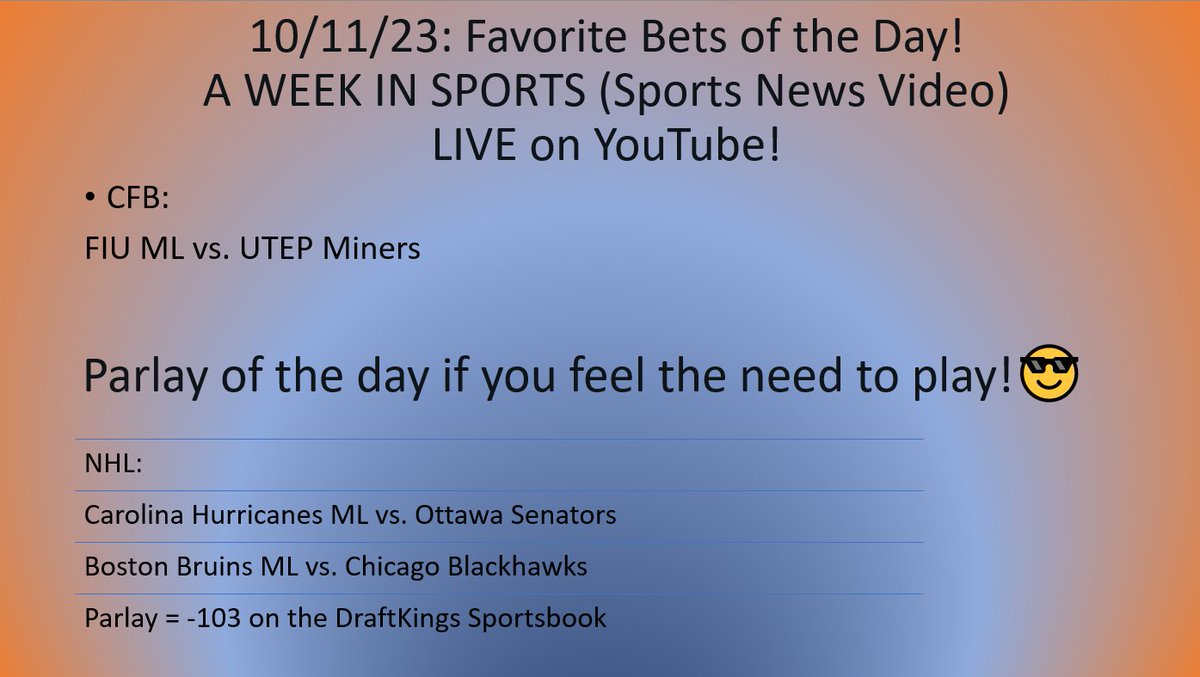 ZTFULLYLOADED's tweet photo. LOADED SLATE TODAY!

CHECK OUR FAVORITE BET OF THE DAY AND OUR PARLAY OF THE DAY, IF YOU FEEL THE NEED TO PLAY!🤑

Running Records for each:😎

Favorite Bet of the Day:
33-18-2

Parlay of the Day:
23-30 https://t.co/EE6rbVkoZh