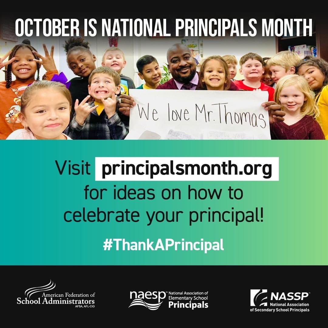 NMAESP nmaesprincipals@gmail.com (@nmaesp) on Twitter photo We stand together with <a href="/NASSP/">National Assoc. of Secondary School Principals</a>, <a href="/NAESP/">National Assoc. of Elementary School Principals</a>, and <a href="/AFSAUnion/">The School Leader</a>, dedicating this entire month to celebrating the relentless dedication of our principals for National Principals Month! Learn more about our initiative at principalsmonth.org. #ThankAPrincipal We stand together with <a href="/NASSP/">National Assoc. of Secondary School Principals</a>, <a href="/NAESP/">National Assoc. of Elementary School Principals</a>, and <a href="/AFSAUnion/">The School Leader</a>, dedicating this entire month to celebrating the relentless dedication of our principals for National Principals Month! Learn more about our initiative at principalsmonth.org. #ThankAPrincipal
