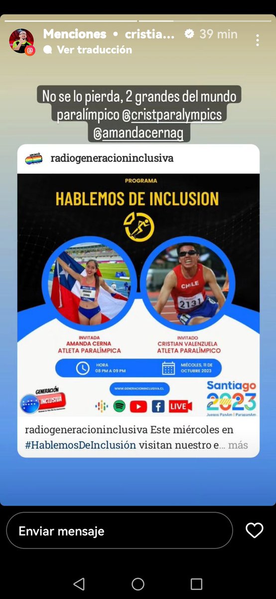 Te esperamos hoy en hablemos de inclusión