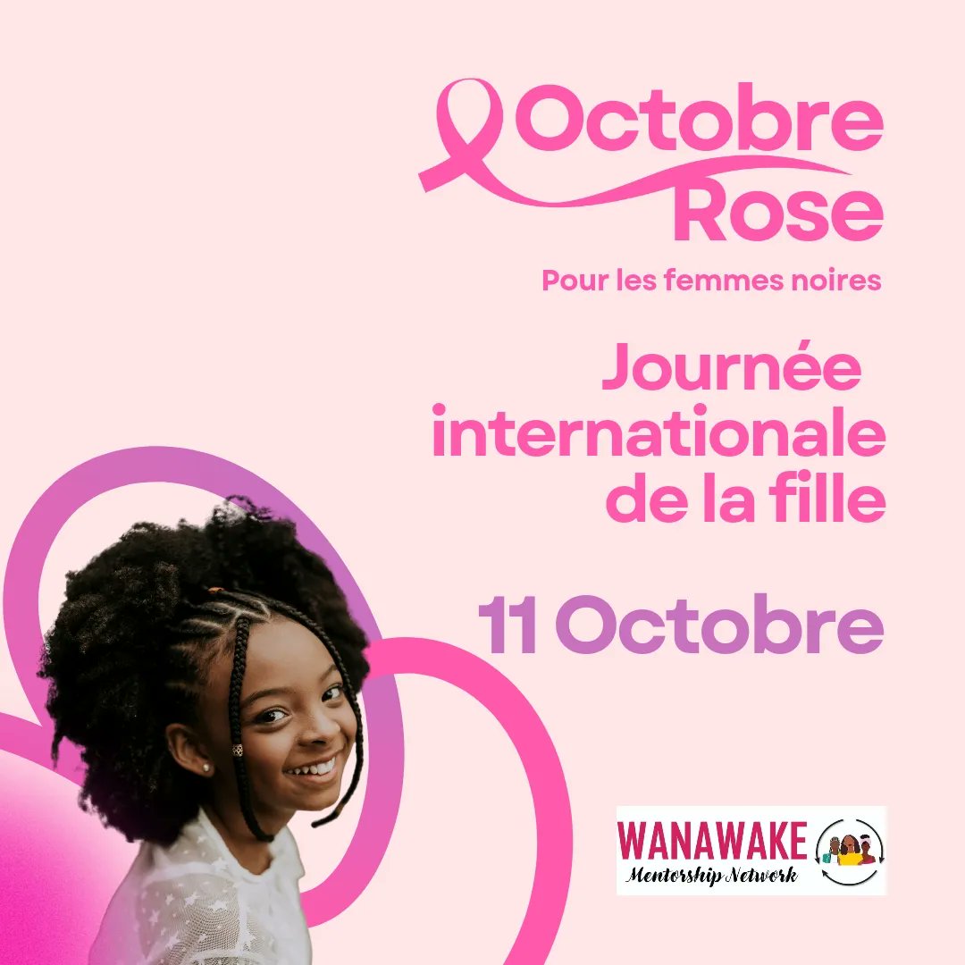 En cette Journée Internationale de la fille, il est important de nous rapeller que le dépistage et diagnostic précoces au cancer sauve des vies notamment celles des jeunes filles.

#octobrerose #pinkoctober #wanawakeMentors #internationaldayofthegirl