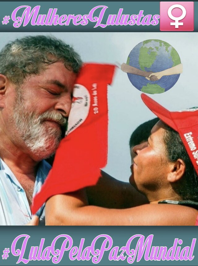 Saionuness's tweet photo. #LulaPelaPazMundial🙏🏾🙏🏾🙏🏾#MulheresLulistas ❤️❤️❤️@Saionuness @jonathastalita @PinheiroJimena @Sonia53912872 https://t.co/HQfez4tgsS