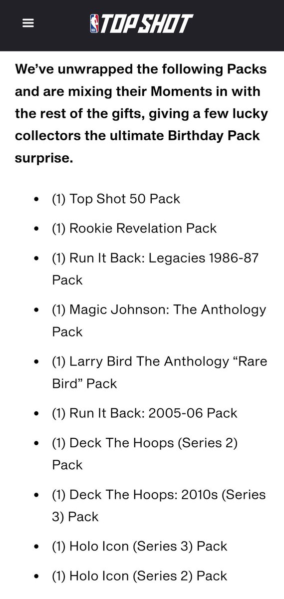 0.138% chance at a Legendary in the recent <a href="/NBATopShot/">NBA Top Shot</a> Archive pax

0.063% chance in the 10,966 HBD pax

The number of collectors 🚀 when promotions like this happen.

New users? 🤔🤞

It's all a lotto, but it doesn't feel like everyone has the same chance. 🤷🫣