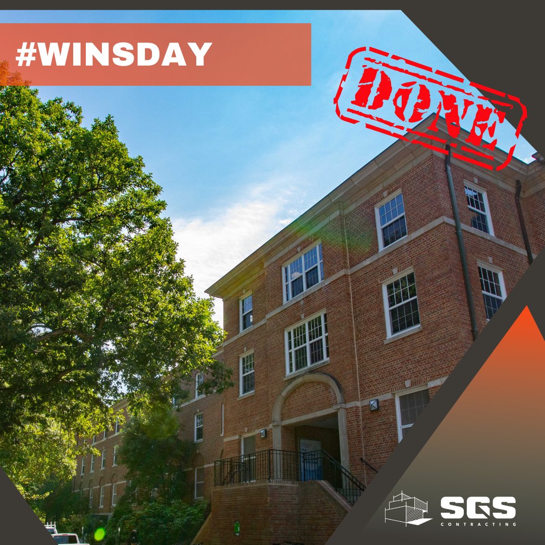 SGS_Contracting's tweet photo. We completed a renovation on UNC Chapel Hill’s campus last month that included repairing the masonry on the steps to Hortense McClinton Residence Hall.  That’s what we call a #WINSday!

 #Build919 #SGSContracting #GeneralContractor #HiEdContractor #MinorityContractor https://t.co/Fkju95xECb