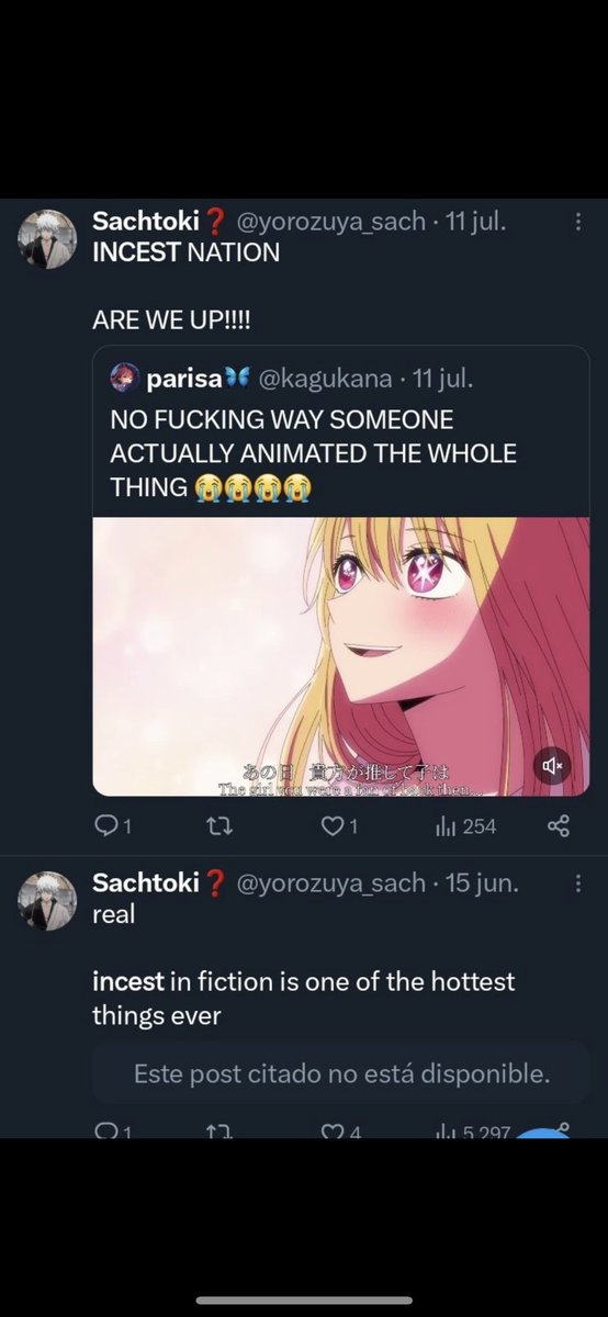 SansFruity's tweet photo. @yorozuya_sach Also stop trying to excuse it because you have a fucking fetish for underage girls being fucked by their own family members you sicko https://t.co/7hj5bo5BKF