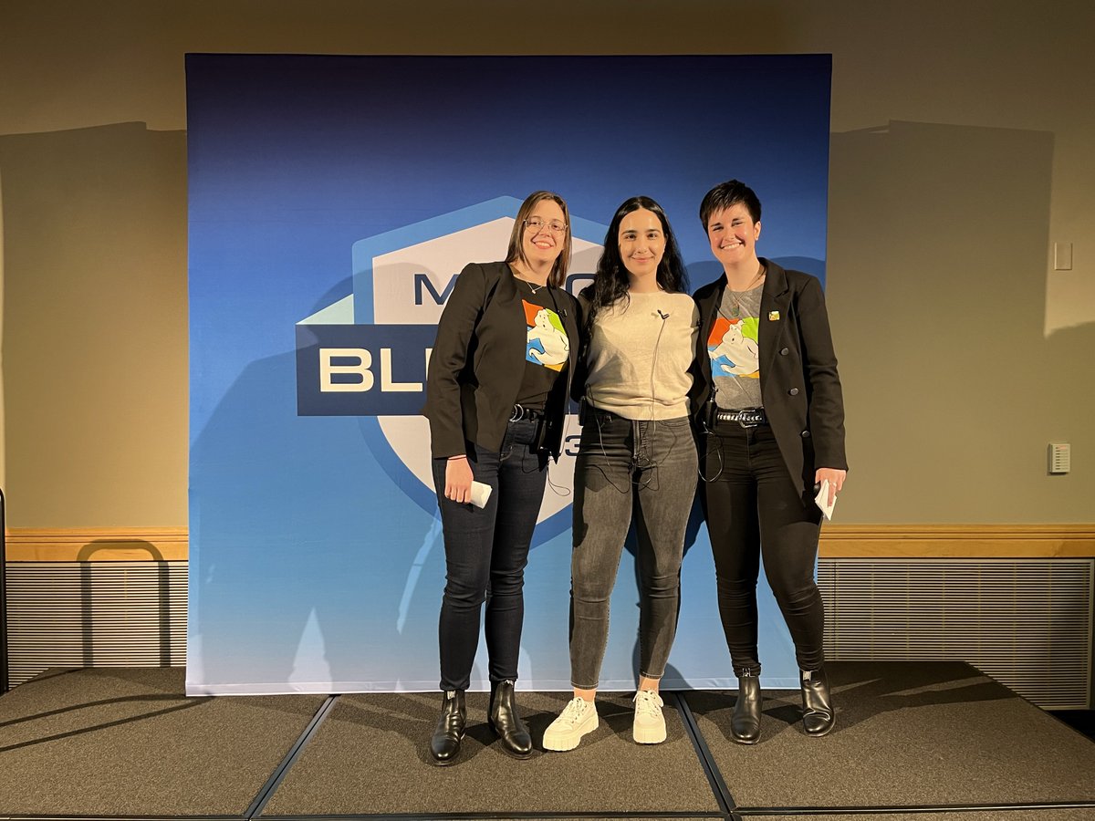Jennifer Elliott, Stella Aghakian, and Meaghan Bradshaw from Microsoft, gave a talk titled "Thinking Outside the (Dead)Box," a crash course on how Microsoft hunts for threats. #BlueHat