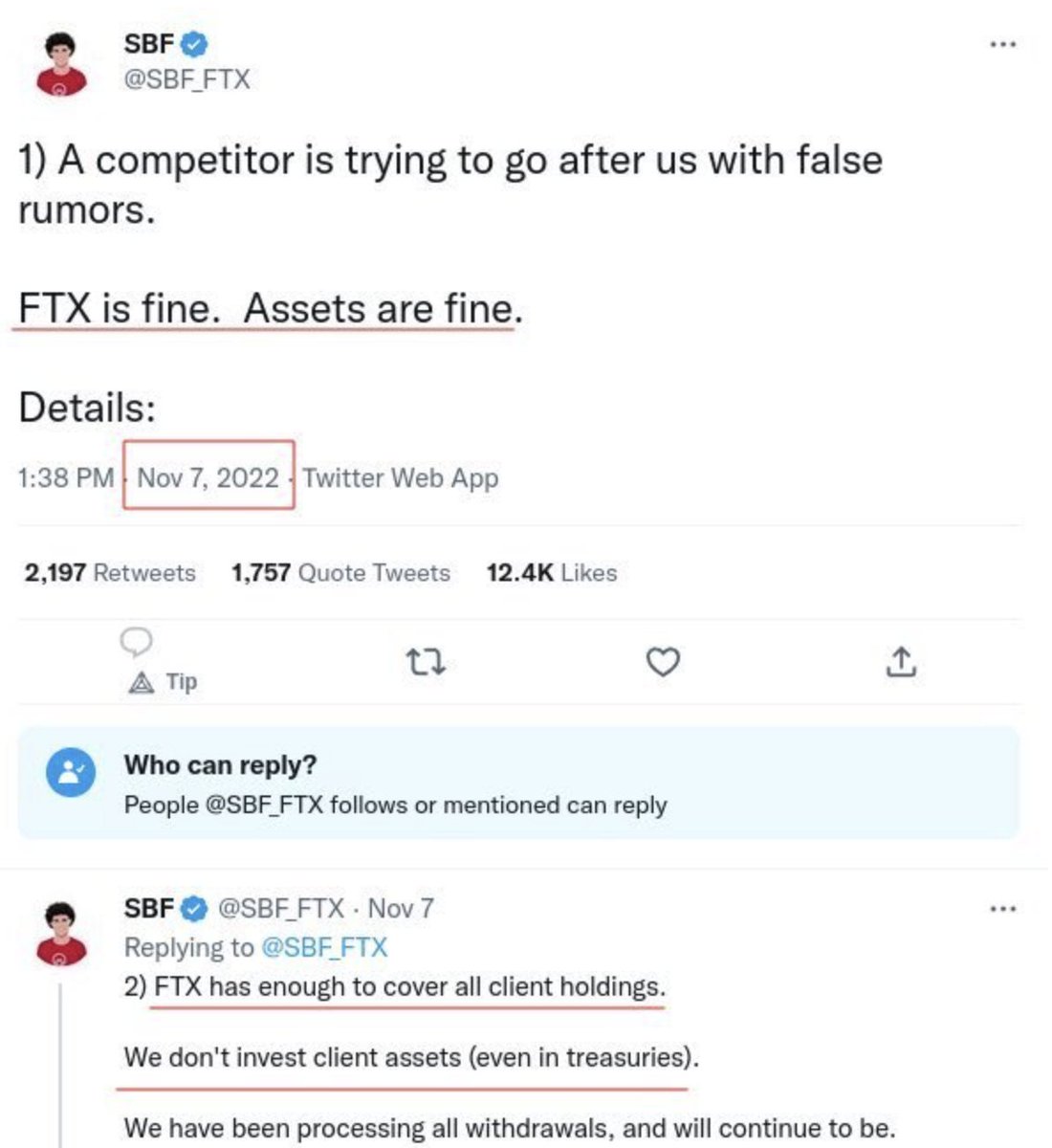 The prosecution has been attacking this SBF infamous tweet thread from  every possible angle. Gary refuted it directly, and Caroline said today  that Sam shared an internal spreadsheet showing they did not