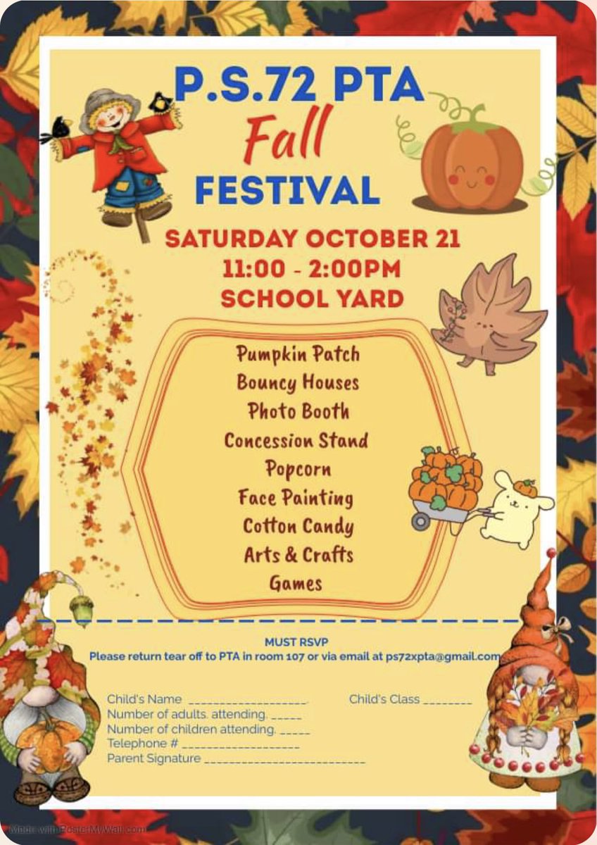 It’s that time of the year again!! 🎃🍂🍁

Everyone must RSVP 🎃

<a href="/PS72X/">Public School 72</a> <a href="/Principal72x/">Greta</a> <a href="/jen_joynt/">Jennifer Joynt</a> @MsBrugman <a href="/MsTrinidad301/">Ms.Trinidad</a>