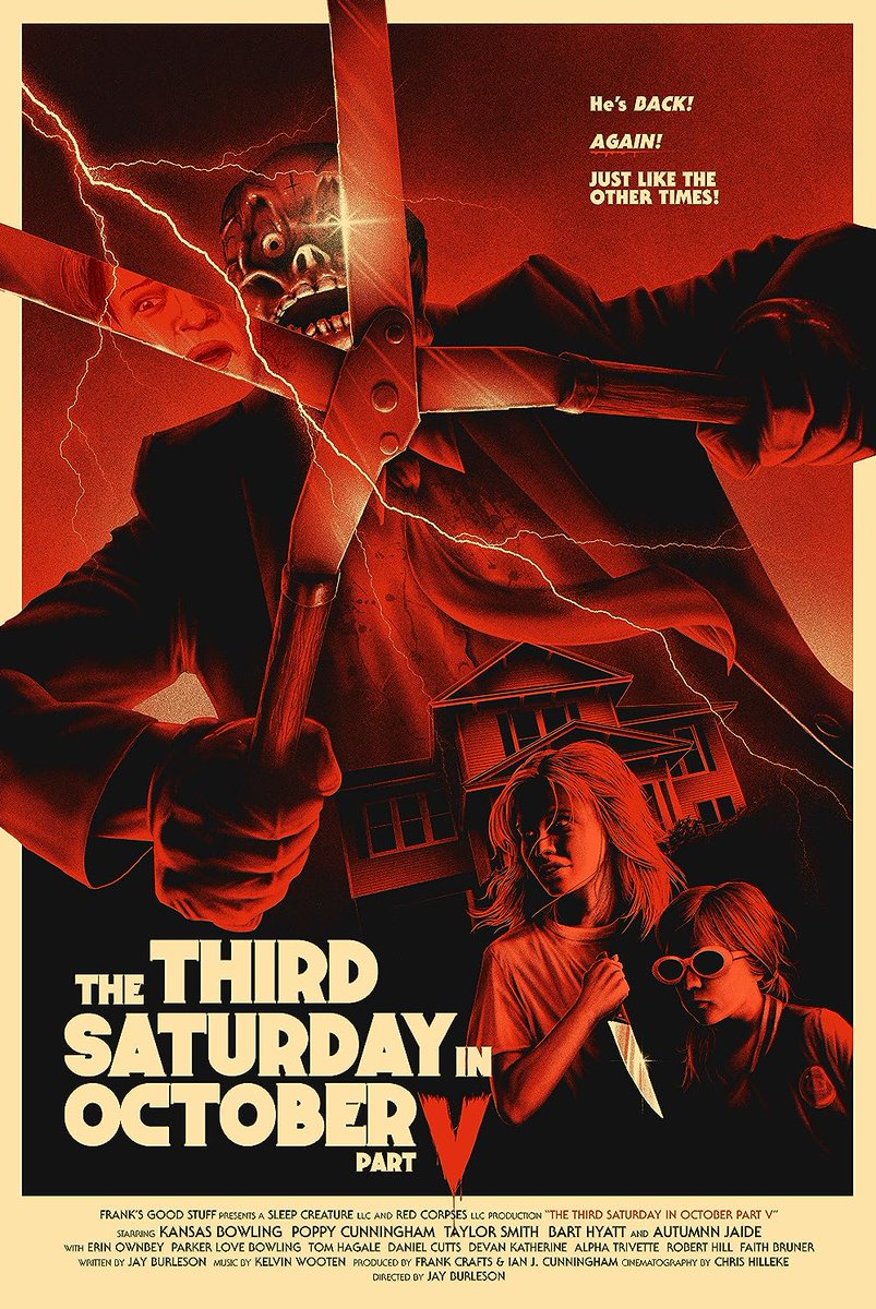 CalifColdblood's tweet photo. Hey there, Vol and horror Twitter! I wanted to recommend a fun double-feature for spooky season: THE THIRD SATURDAY IN OCTOBER, parts 1 and 5.
You read that right: parts 1 and 5. https://t.co/zqUj2bNRrP