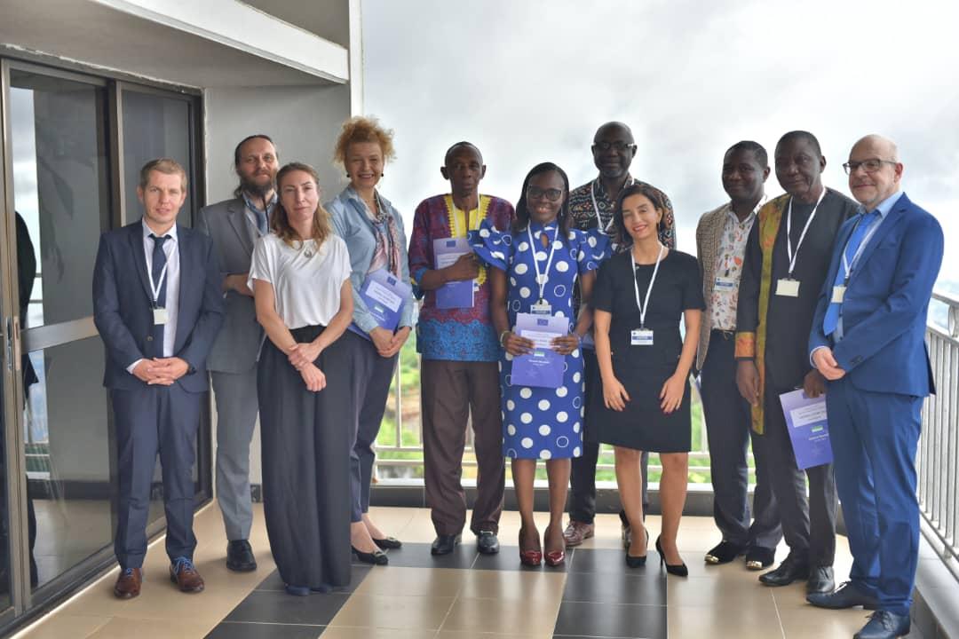 Members of the Strategic Management Committee of NEW received the EU EOM Sierra Leone 2023 report for the 2023 multi-tier elections in Sierra Leone. This event took place today, 11th October 2023 at the European Union in Sierra Leone office at Leicester peak.