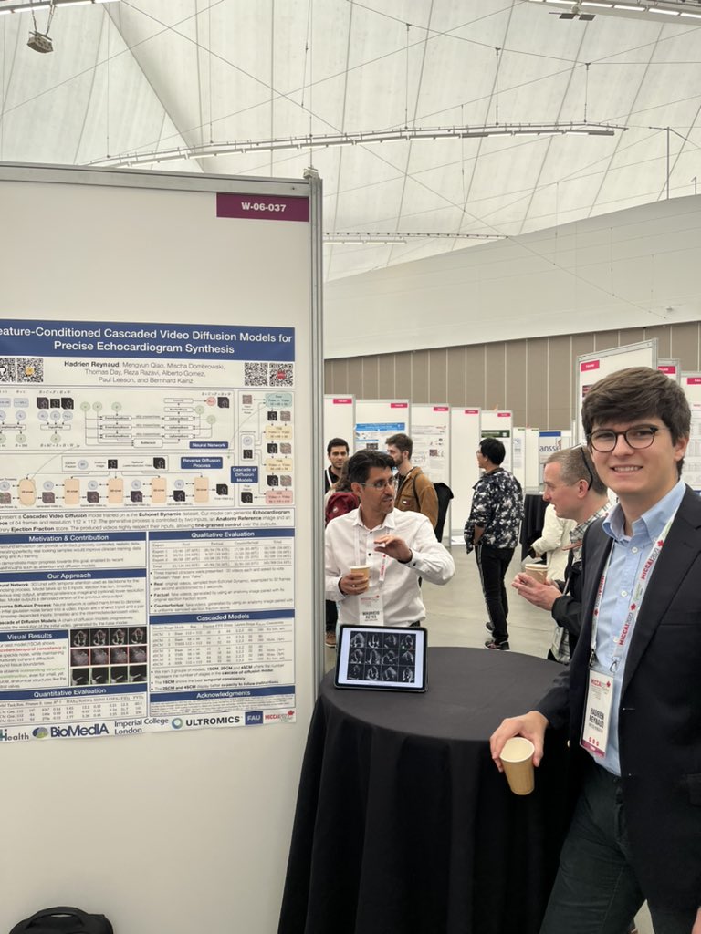 Bernhard Kainz (@bernhardkainz1) on Twitter photo Image synthesis could revolutionize clinical practice. <a href="/reynaud_h/">Hadrien Reynaud</a> developed a method to generate video sequences from single images in echocardiograms. 🚀🏥 Better by 38 points! <a href="/aibe_fau/">Department AIBE (FAU Erlangen-Nürnberg)</a> <a href="/BioMedIAICL/">BioMedIA Imperial</a> <a href="/BorderlessSci/">Borderless research group</a> #MICCAI2023 arxiv.org/abs/2303.12644 poster W-06-037 Image synthesis could revolutionize clinical practice. <a href="/reynaud_h/">Hadrien Reynaud</a> developed a method to generate video sequences from single images in echocardiograms. 🚀🏥 Better by 38 points! <a href="/aibe_fau/">Department AIBE (FAU Erlangen-Nürnberg)</a> <a href="/BioMedIAICL/">BioMedIA Imperial</a> <a href="/BorderlessSci/">Borderless research group</a> #MICCAI2023 arxiv.org/abs/2303.12644 poster W-06-037
