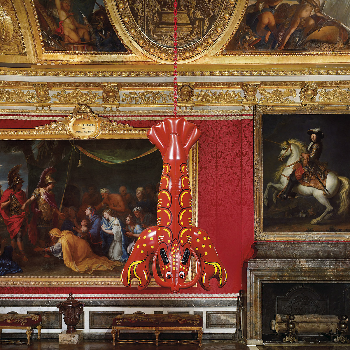 In October 2008, Jeff Koons: Versailles opened with 17 sculptures on view, including Pink Panther, Split-Rocker, New Hoover Convertibles Green, Green, Red, New Hoover Deluxe Shampoo Polishers, New Shelton Wet/Dry 5 Gallon Displaced Tripledecker, & Lobster #jeffkoons #versailles