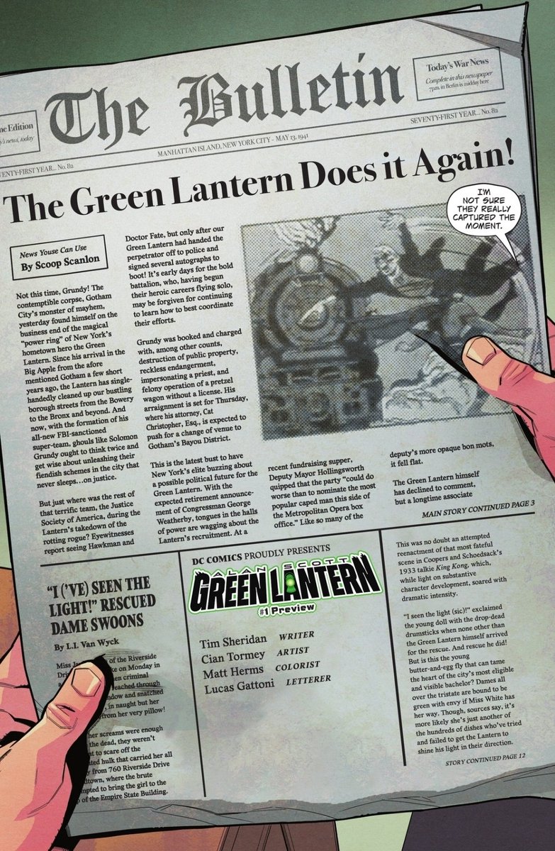 HAWKGIRLS's tweet photo. the preview for alan scott: the green lantern #1

written by: tim sheridan
artist: cian tormey &amp; matt herms https://t.co/XViD9NobsF