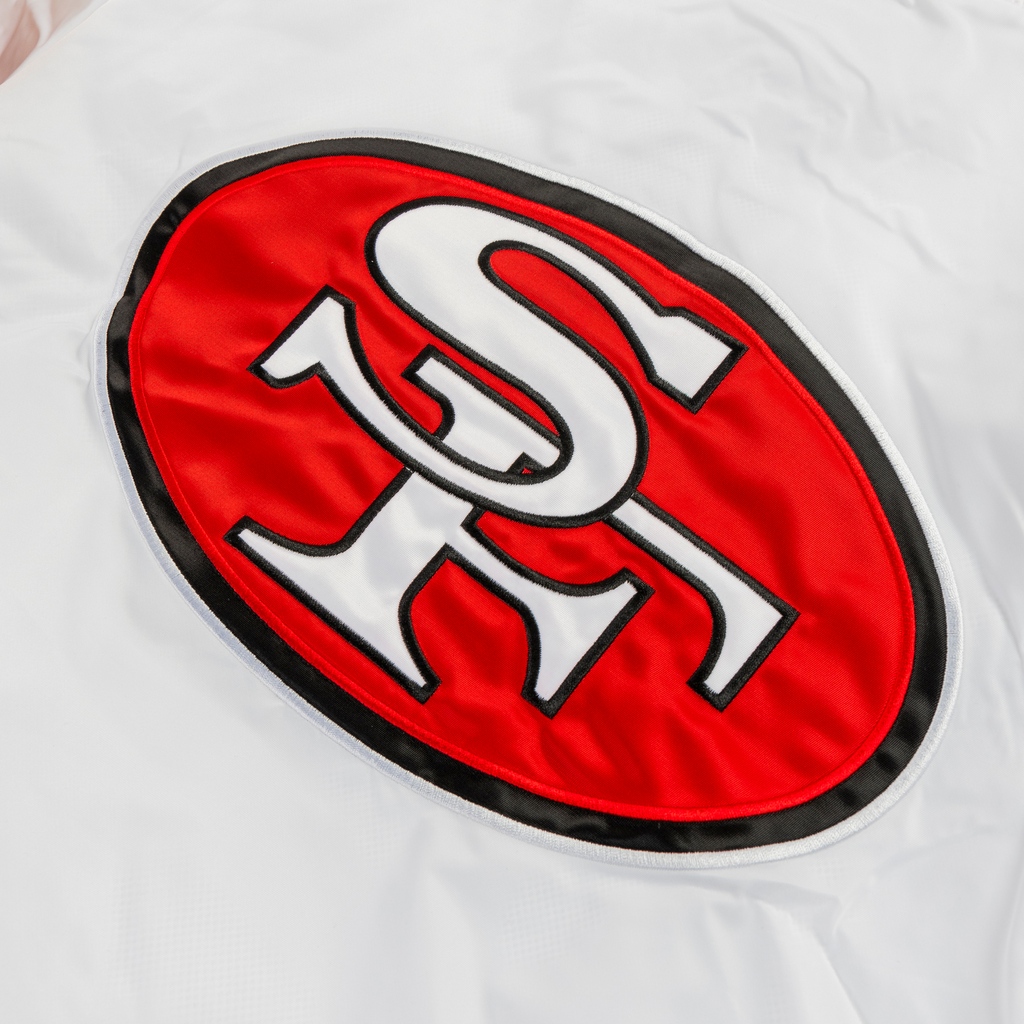 GIII/STARTER Shoe Palace Exclusive San Francisco 49ers Varsity Mens Jacket (White)