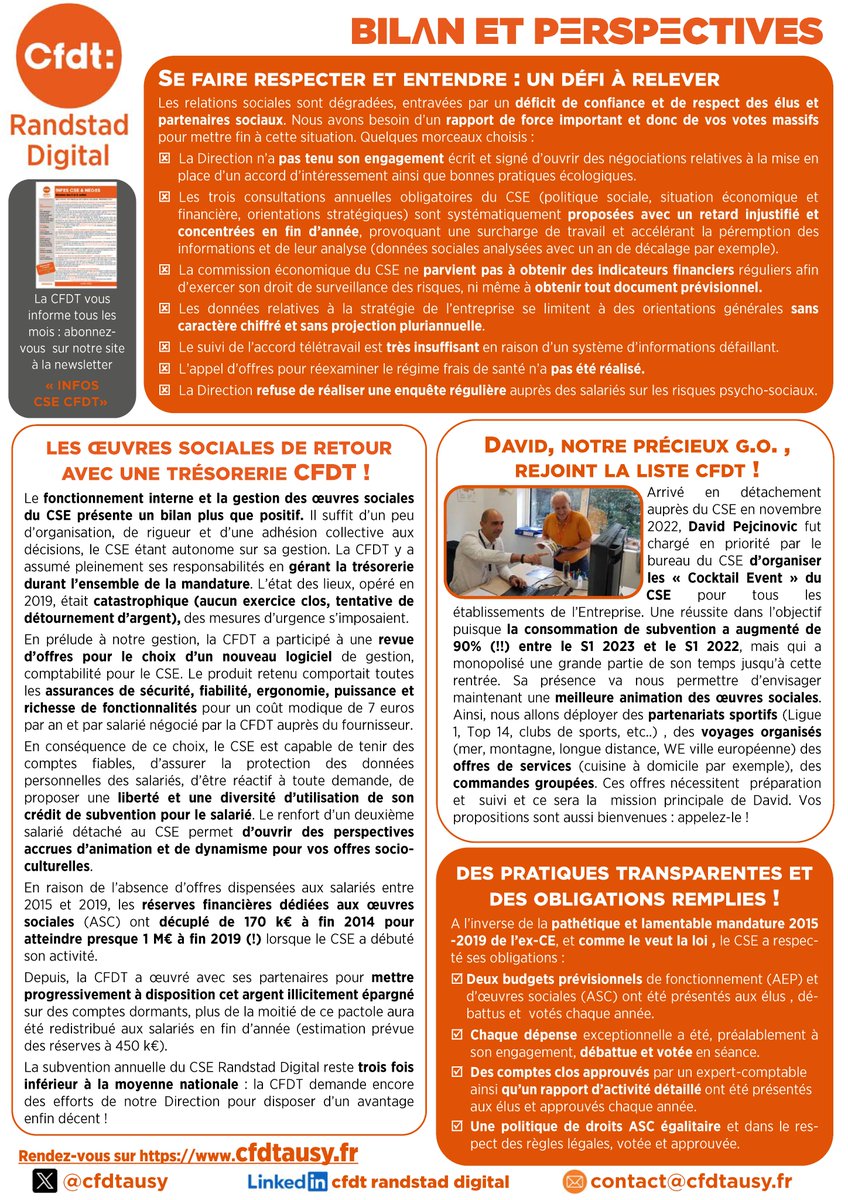 cfdtausy's tweet photo. Consultez la suite de la profession de foi de la section  syndicale CFDT dans le cadre du second tour des élections  professionnelles au CSE 2023-2027 ! https://t.co/q9ecqvFjBe