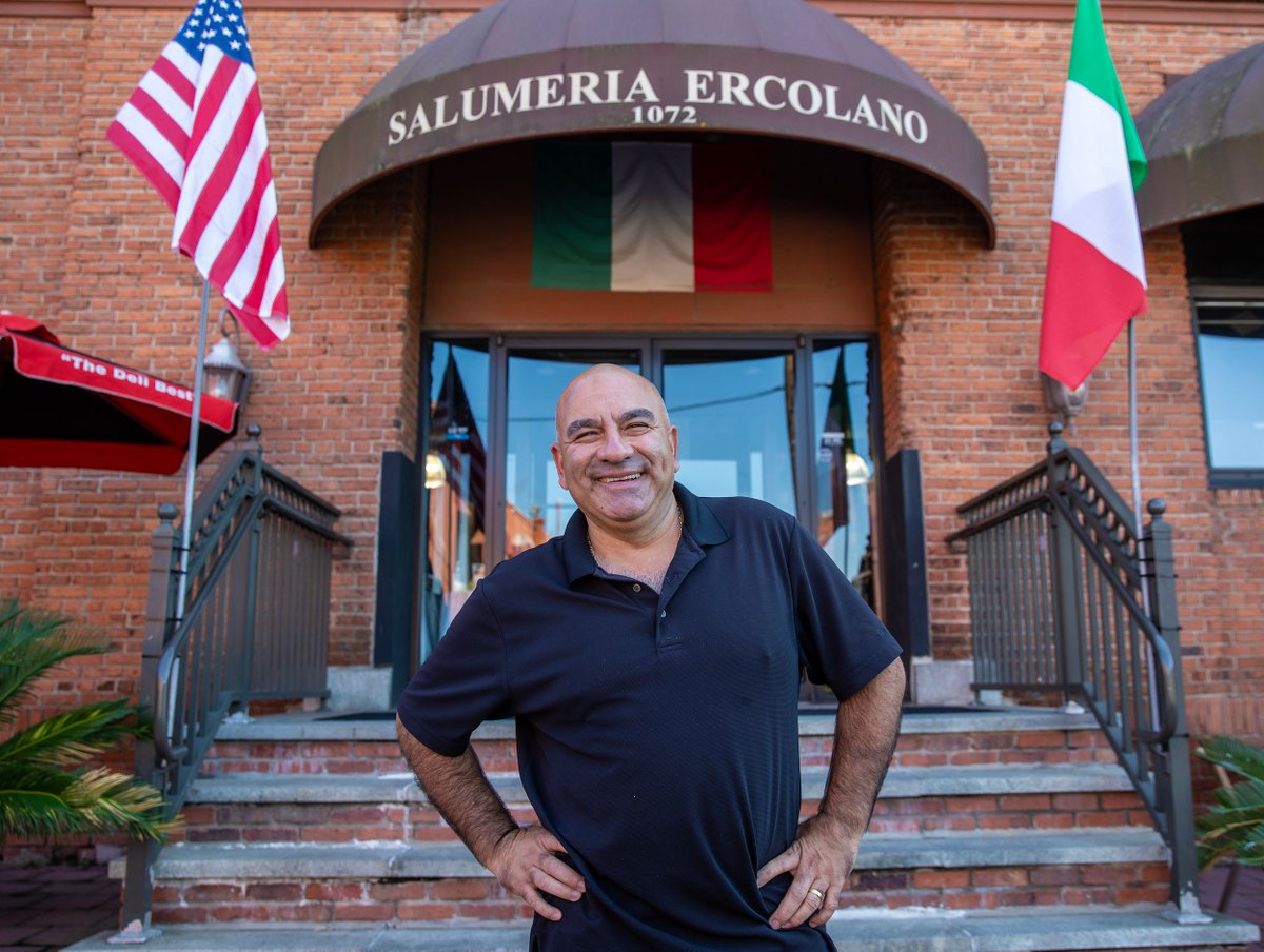 JerseyCity's tweet photo. Natale Rescigno, owner of Salumeria Ercolano, stands in front of his restaurant at 1072 West Side Ave. Rescigno managed Puccini’s next door for 25+ years and then opened his own shop in 2010. He is still serving authentic Italian food but in a more casual setting.
#jcStorefronts https://t.co/ctLbvPuzMM