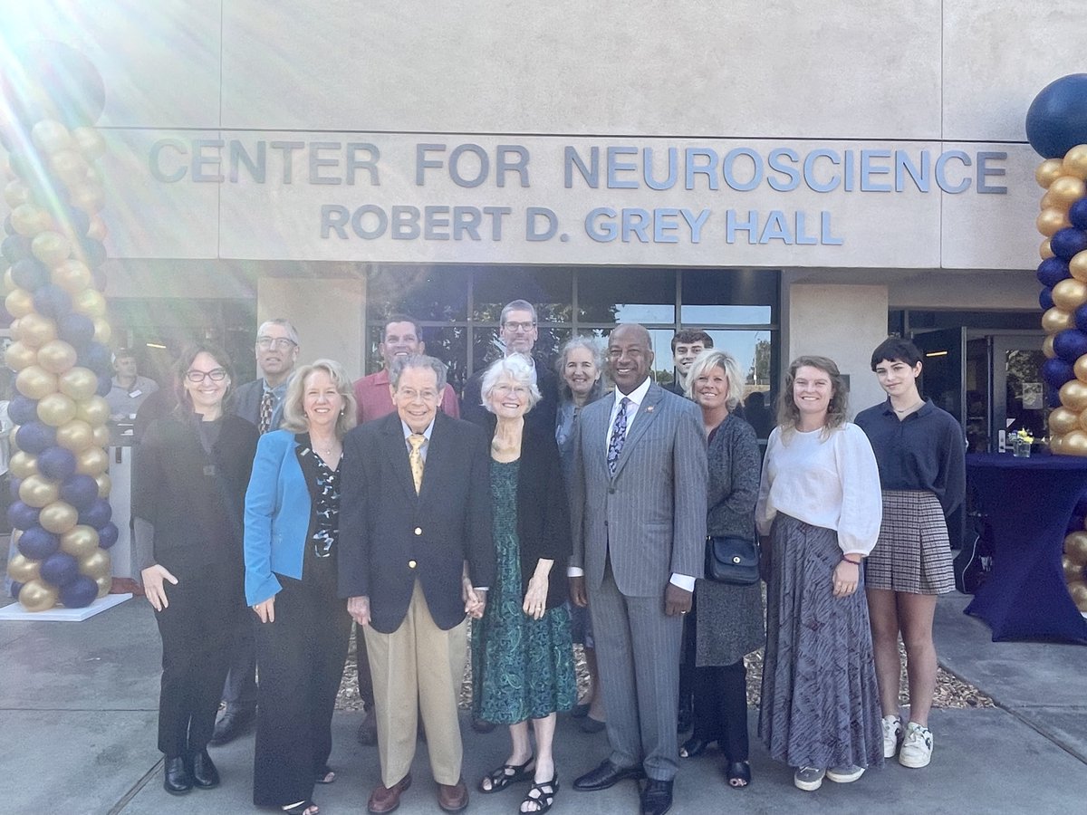 UC Davis Center for Neuroscience (@ucdaviscns) on Twitter photo We are honored to have the main building at CNS named the 𝗥𝗢𝗕𝗘𝗥𝗧 𝗗. 𝗚𝗥𝗘𝗬 𝗛𝗔𝗟𝗟. Thank you to the Grey Family, <a href="/Chancellor_May/">Gary S. May</a>, Provost Mary Croughan, Dean Mark Winey & CNS faculty, staff & supporters for celebrating with us at the building dedication ceremony today! We are honored to have the main building at CNS named the 𝗥𝗢𝗕𝗘𝗥𝗧 𝗗. 𝗚𝗥𝗘𝗬 𝗛𝗔𝗟𝗟. Thank you to the Grey Family, <a href="/Chancellor_May/">Gary S. May</a>, Provost Mary Croughan, Dean Mark Winey & CNS faculty, staff & supporters for celebrating with us at the building dedication ceremony today!
