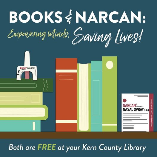 KernCntyLibrary's tweet photo. Share this post and let everyone know that we carry both, books and Narcan! Head over to your local Kern County Library and pick up your FREE Narcan nasal spray today!
#kcl #kerncountylibrary #narcan #kernlibrary #kerncounty #freenarcan https://t.co/f8OwEFWJQh