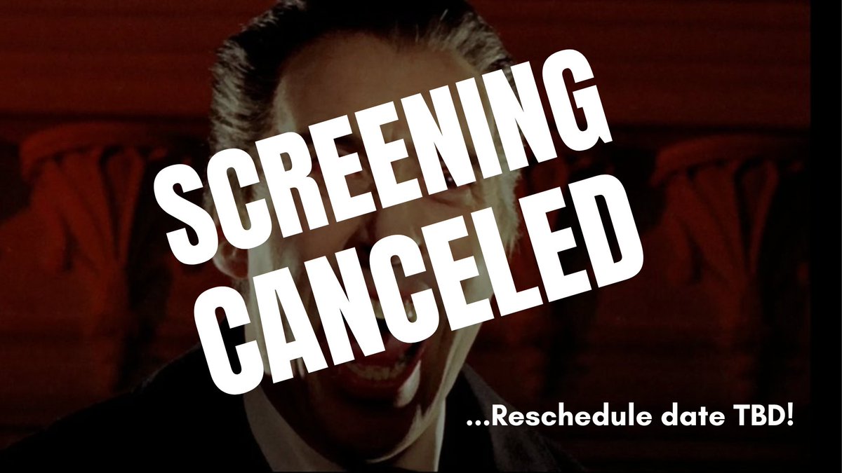 Normal Theater (@normaltheater) on Twitter photo Due to unforeseen technical issues, tonight's 7 p.m. screening of THE HORROR OF DRACULA is, regrettably, canceled.  We deeply apologize and hope to reschedule! Tickets will be automatically refunded. Thank you for your understanding and support! Due to unforeseen technical issues, tonight's 7 p.m. screening of THE HORROR OF DRACULA is, regrettably, canceled.  We deeply apologize and hope to reschedule! Tickets will be automatically refunded. Thank you for your understanding and support!