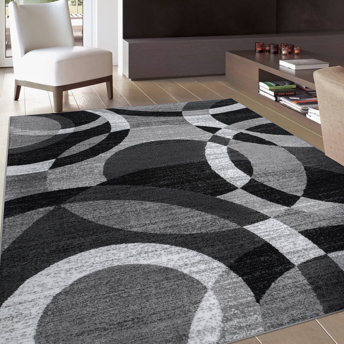 Rugshop Contemporary Abstract Circles Perfect for high Traffic Areas of Your Living Room,Bedroom,Home Office,Kitchen Easy Cleaning Area Rug 5'3'' x 7'3'' Gray

 Rating ⭐ : 4.6
 Check Amazon price >> 🔗 : amzn.to/3B32AgD