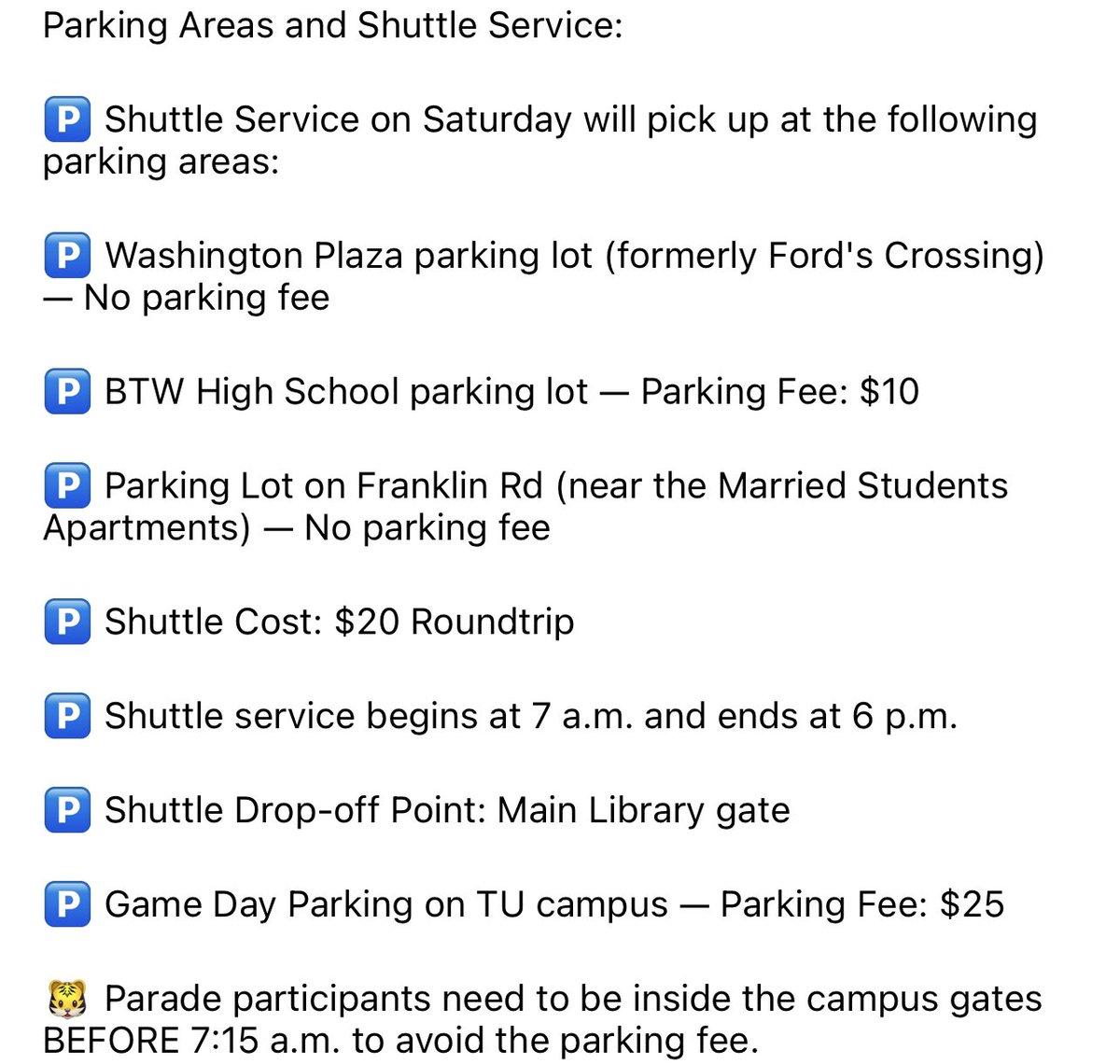 Students, Alumni, and Friends know before you go! Read and Reshare! 

#TUHC2023