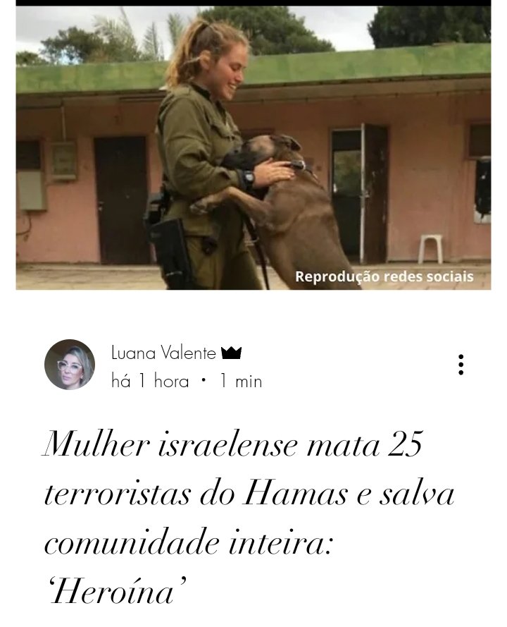 luanava36633282's tweet photo. A israelense Inbal Lieberman, 25 anos, foi chamada de heroína por sua bravura ao defender o kibutz Nir Am, na cidade de Siderot, em Israel, que fica a 457 metros da Faixa de Gaza.
#israelense #heroinas #inballieberman #kibutzniram #israel #guerra #cafecomnota #direitavalente https://t.co/ncIvid2gvA
