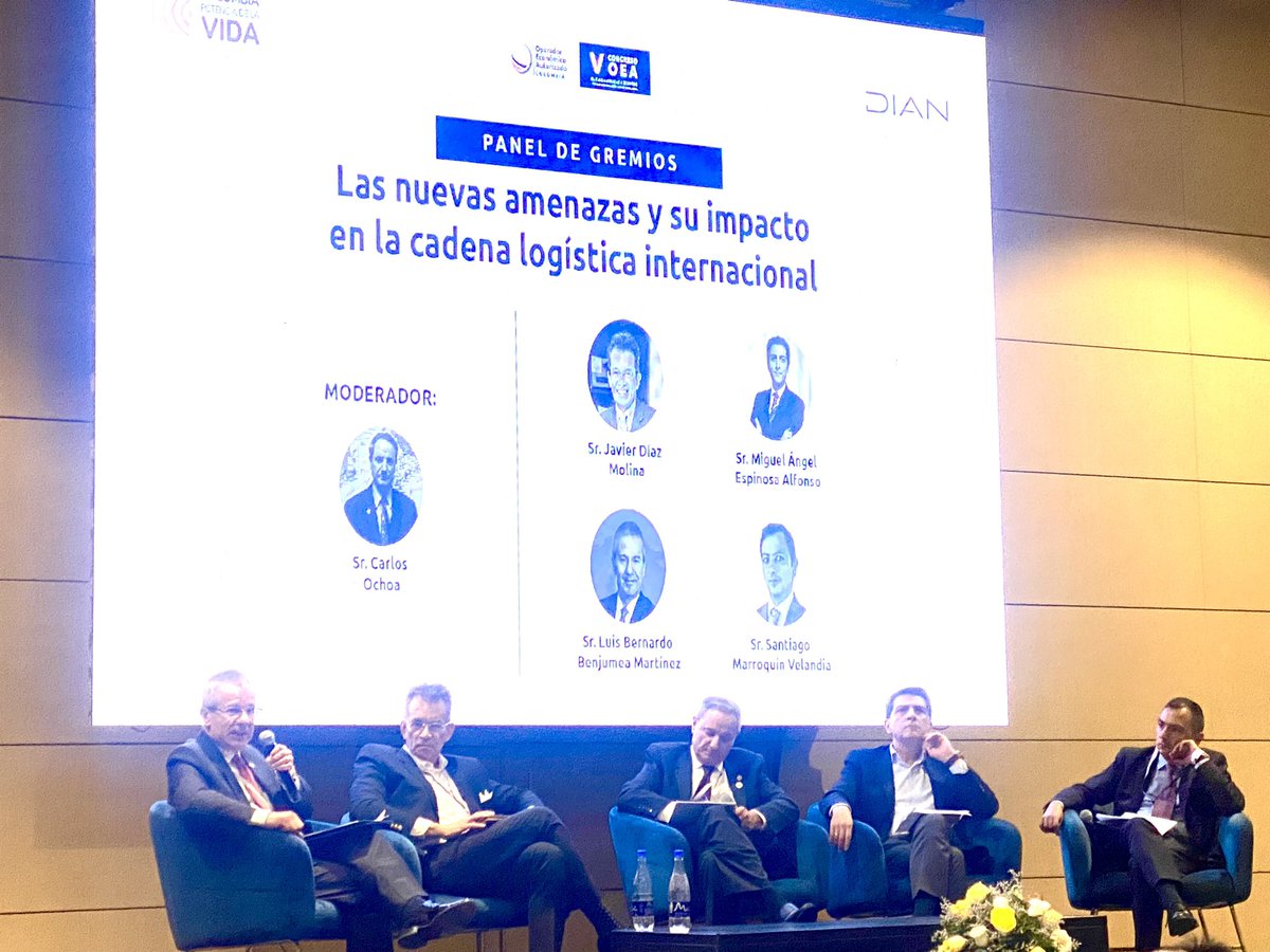 cargobassi's tweet image. Las nuevas amenazas y su impacto en la cadena logística internacional son temas centrales en la V Convención OEA