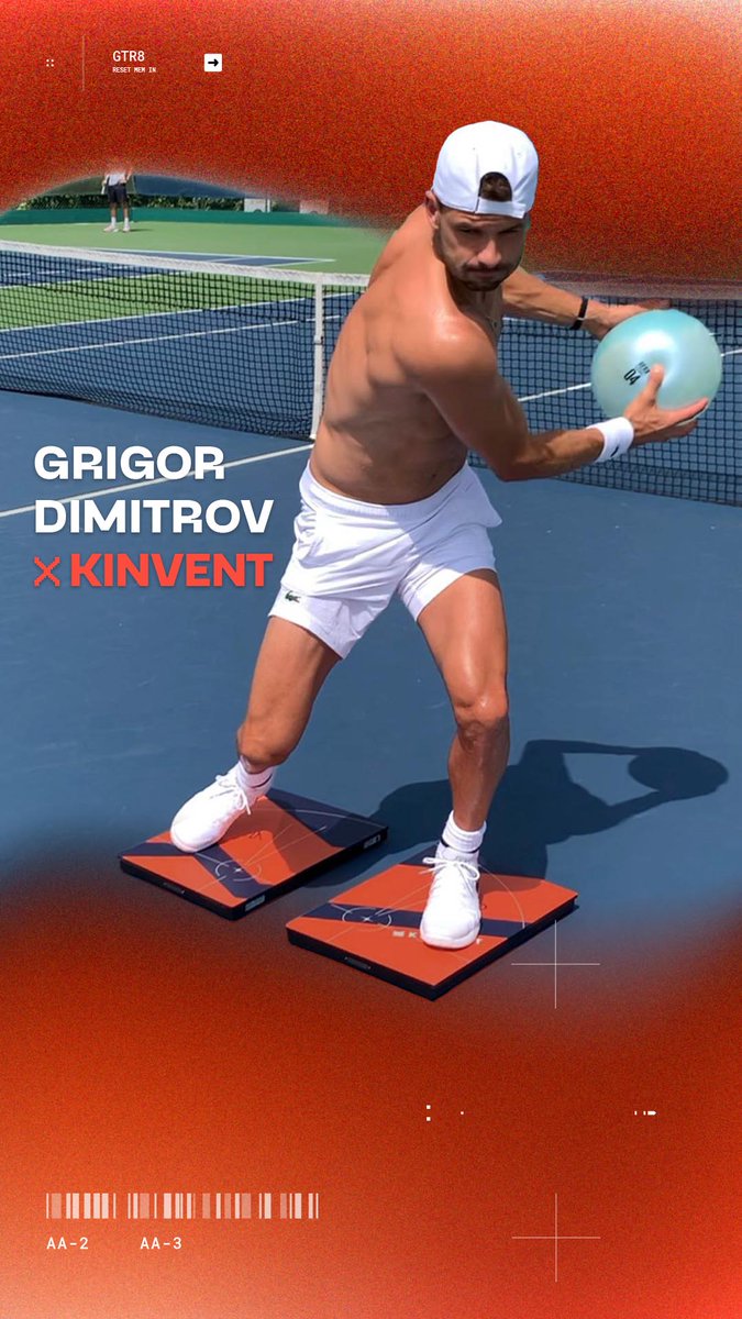 kinvent_bio's tweet photo. Spotlight on pro tennis player Grigor Dimitrov using our K-Deltas, K-Push, and K-Move to ACE his training and SERVE UP results. That’s how you SMASH the competition! 🎾
#kinvent #kinventbiomechanics #phsyiotherapy #physiotools #physicaltherapy #fitnesstechnology https://t.co/2RgDSGxzRS