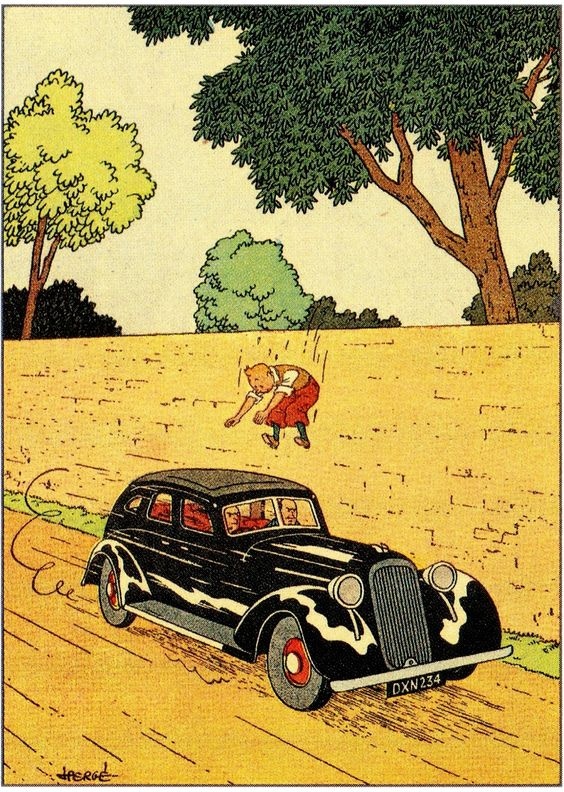 Can you name this Tintin adventure? 💥🚙🤾🏼‍♂️彡🌳🍃 It may be more than meets the eye...

#sausalitoferry #tintincomics #sausalito #tintin #tintinfans #tintinfan #theadventuresoftintin #hergé #Tintinimaginatio #ComicBookCommunity#comicbooksforsale #art #ligneclaire