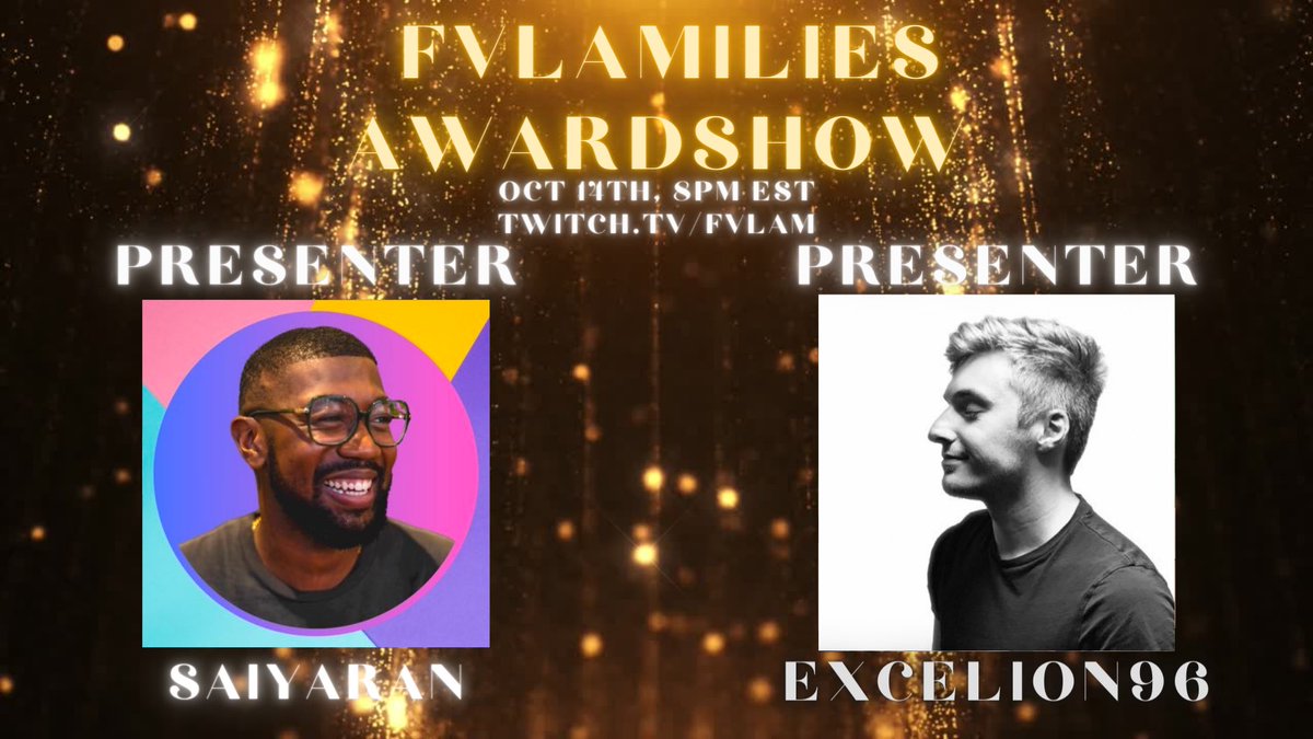 FVLAM's tweet photo. The Award show is really shaping up! 

@saiya_ran and @gabe_marsh will be presenting awards at the FVLAMilies award show! More tomorrow! https://t.co/vRN3BbuLEe