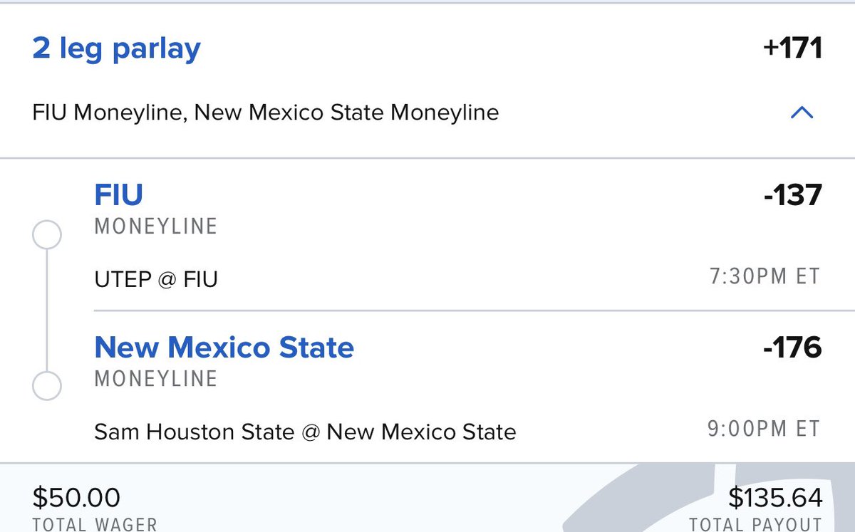 yourcasualdegen's tweet photo. Some Wednesday night NCAAF 

Don’t know much about these cans. But Sam Houston is 0-5 and UTEP won’t have their starting qb. Let’s ride 🥷

2 units https://t.co/3kLAQUghE2