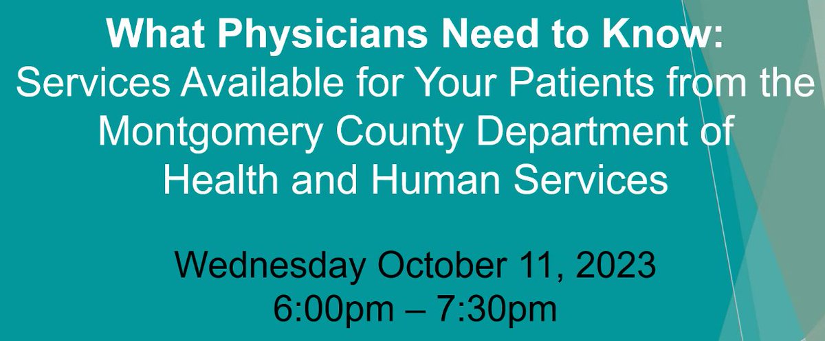 MoCoDHHS's tweet photo. @MCDHHSDirector &amp; @kishadavismd speaking to @MontMedicine about the work that DHHS does and how it can partner with MoCo's physicians. Thank you for your partnership! https://t.co/A8EnjI8tNJ