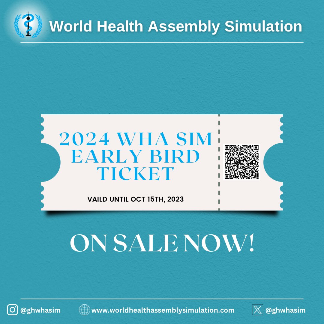🎟️ Grab your early bird tickets today 🎟️ Our 2024 WHA SIM is open to YorkU students of any faculty, so join us! To purchase your tickets your can scan the QR code or click the link in our bio. Stay tuned for more updates 🙌🏾 Check out our IG @ ghwhasim ✨ #2024WHASIM