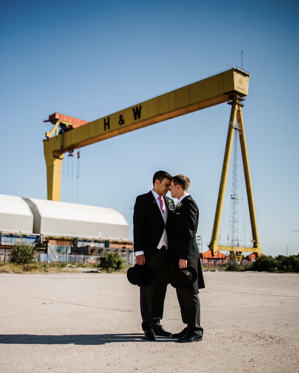 Ivor + Sean ❤️ //
.
.
#belfastwedding #titanichotelwedding #honeyandthemoonphotography