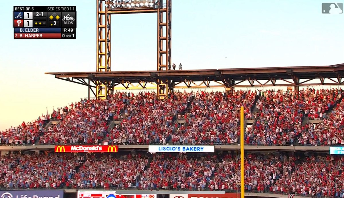 Gazuelos's tweet photo. Harper’s home run gives a new meaning to standing room only. https://t.co/Woh6JbAfJq
